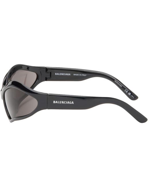 Balenciaga Black Fennec Oval Sunglasses