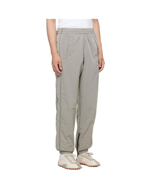 DIESEL Gray Crinkle Effect Nylon Trousers for men