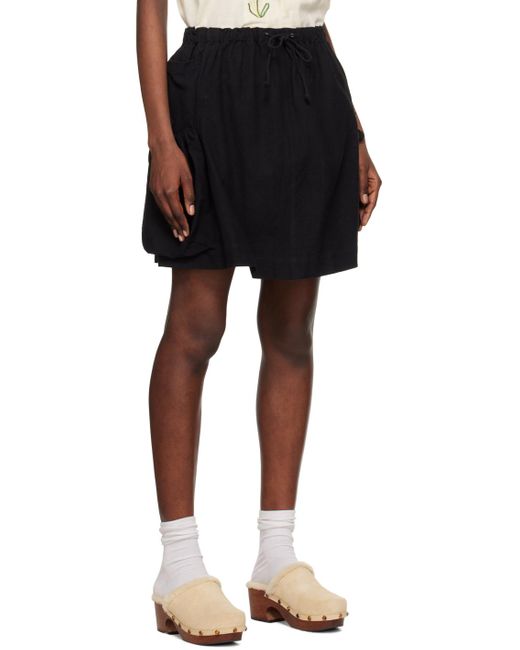 STORY mfg. Black Ssense Exclusive Salt Miniskirt