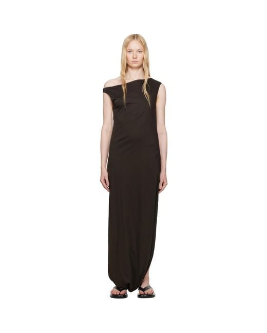 Ruohan Black Twist Maxi Dress