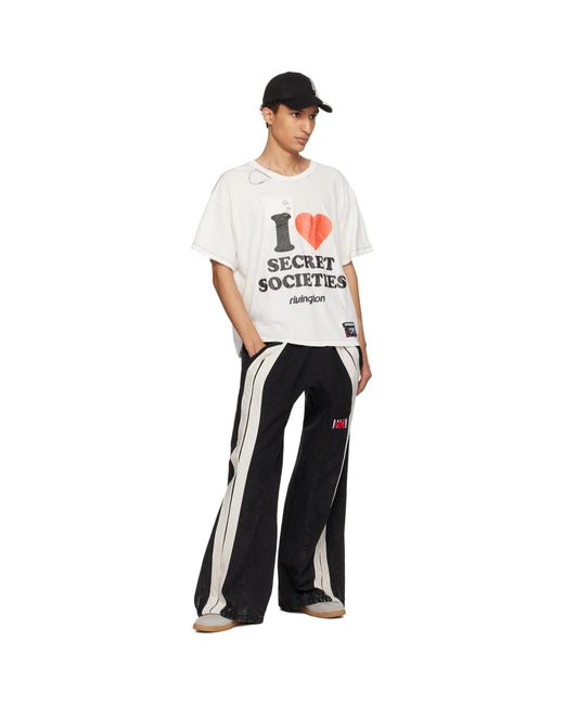 RIVINGTON roi Rebis White Off- 'Secret Societies' Tyler T-Shirt for men