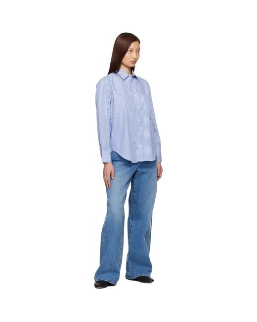 HOMMEGIRLS Blue Oxford Shirt