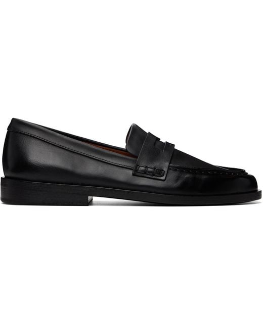 Marsèll Black Mocasso Leather Loafers for men