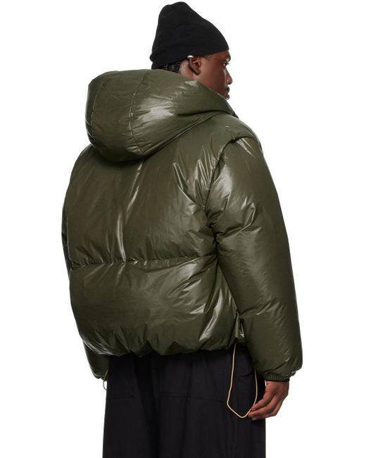 Jil Sander Black Ssense Exclusive Green Down Jacket for men