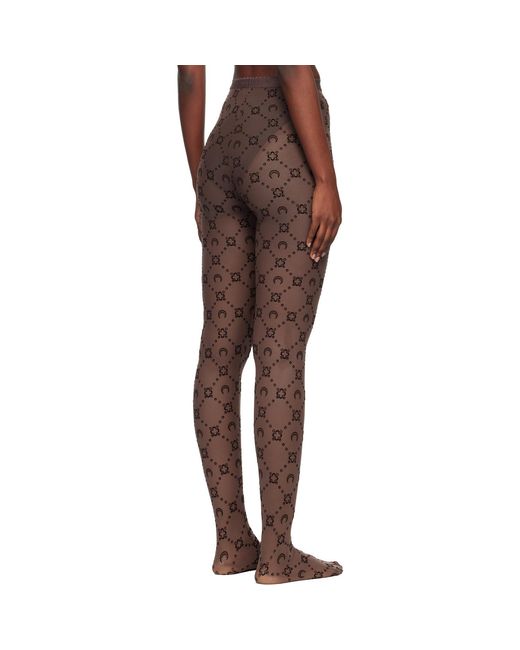 MARINE SERRE Multicolor Ssense Exclusive Recycled Mesh Flock Tights
