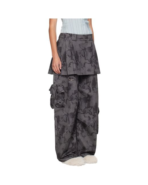 Collina Strada Gray Lawn Skirt Cargo Pants