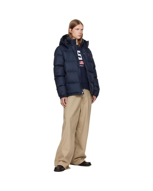 Polo Ralph Lauren Blue Recycled Insulated Down Jacket for men