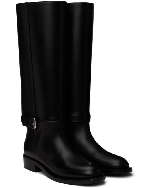Burberry Black Ankle Strap Boots
