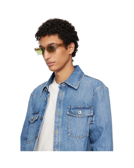 Bottega Veneta Green Ribbon Sunglasses for men