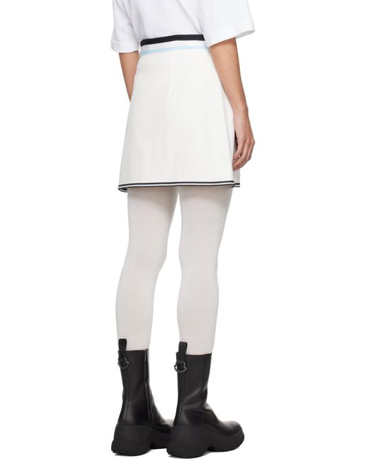 Moncler White Wrap Miniskirt