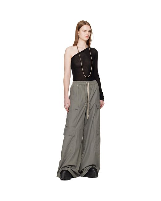 Rick Owens Black Temple Cargobelas Cargo Pants
