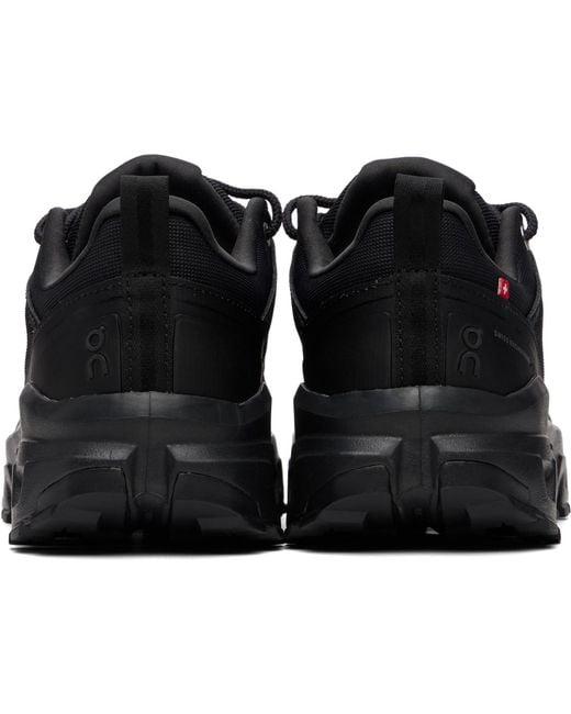 On Shoes Black Cloudrock Low Waterproof Sneakers for men