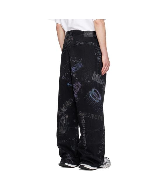 Balenciaga Black Minimal Baggy Jeans for men