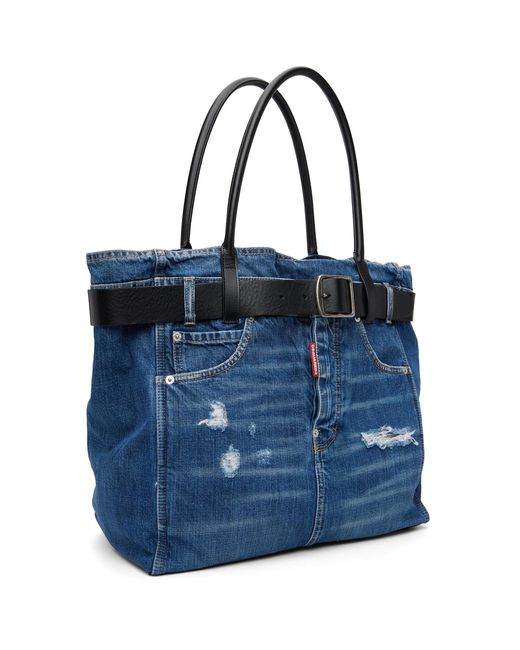DSquared² Blue Belted Denim Tote for men