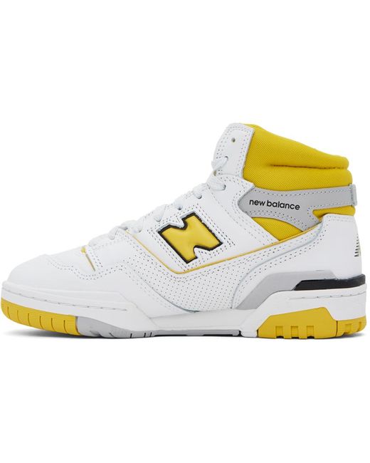 New Balance Black White & Yellow 650 Sneakers
