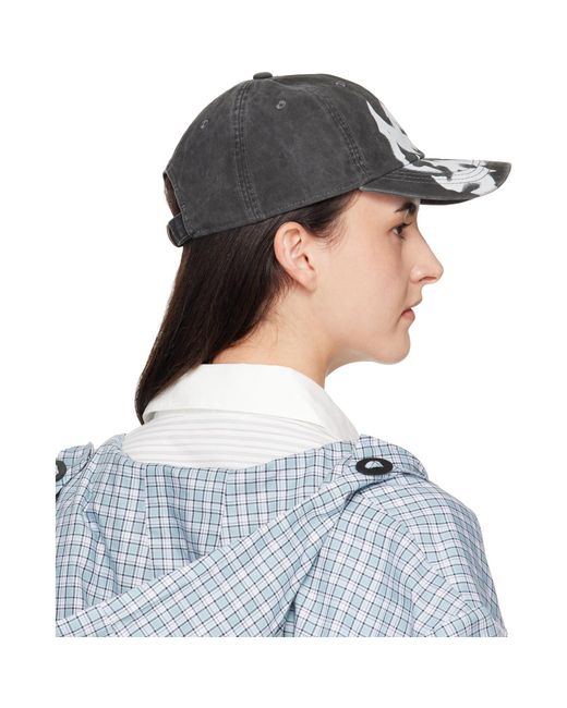 Acne Blue Gothic Logo Cap