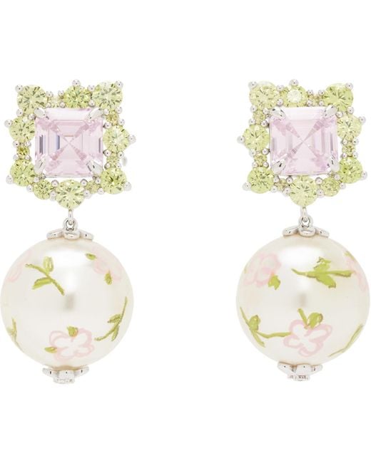 ShuShu/Tong Metallic Painted Faux-pearl Gemstone Earrings