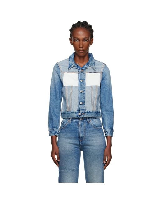 MM6 by Maison Margiela Blue Reversed Denim Jacket