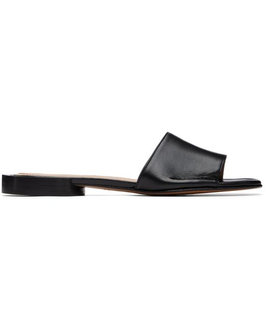 Maison Margiela Black Tabi Flat Mule Sandals