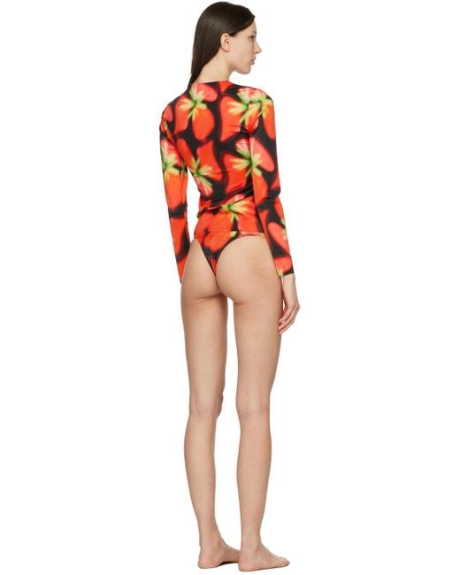 Louisa Ballou Multicolor Black & Red Surfer's Paradise Bikini