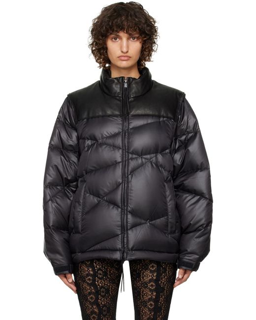 Undercover Black Quilted Down Jacket