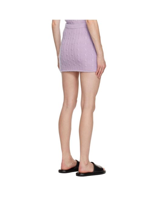 Filippa K Pink Purple Braided Miniskirt