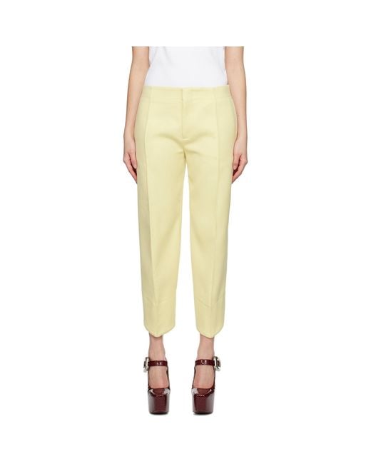 Bottega Veneta Multicolor Yellow Curved Trousers