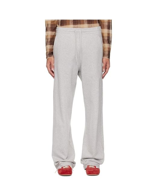 Dries Van Noten White Drawstring Sweatpants for men