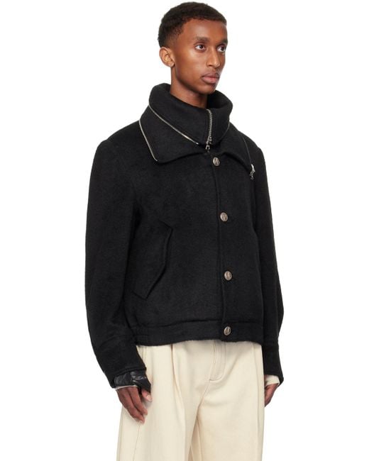メンズ NULLUS ブラック Multi-Form Aero Collar ジャケット Black