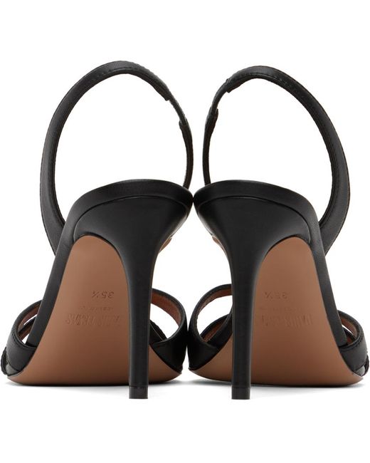 Paris Texas Black Stiletto Slingback 85 Heeled Sandals