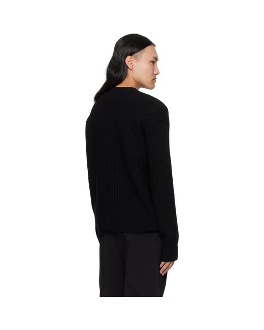 J EONGL I Black Wool 2Layer Knit Sweater for men