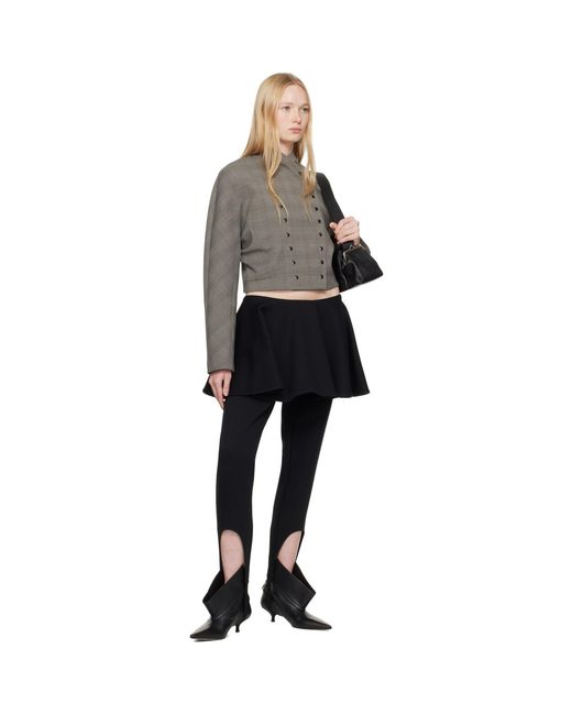 FIDAN NOVRUZOVA Black Ashlyn Stirrup Skirt Leggings