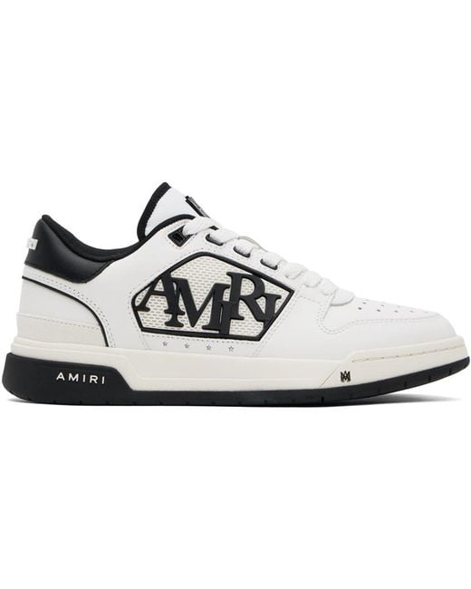 Baskets basses blanc et noir Amiri en coloris White