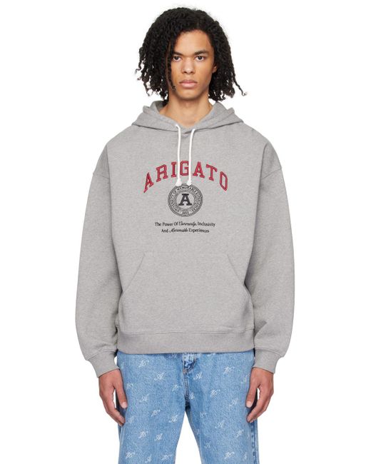 Pull à capuche gris à logo de style collégial Axel Arigato pour homme en coloris Multicolor
