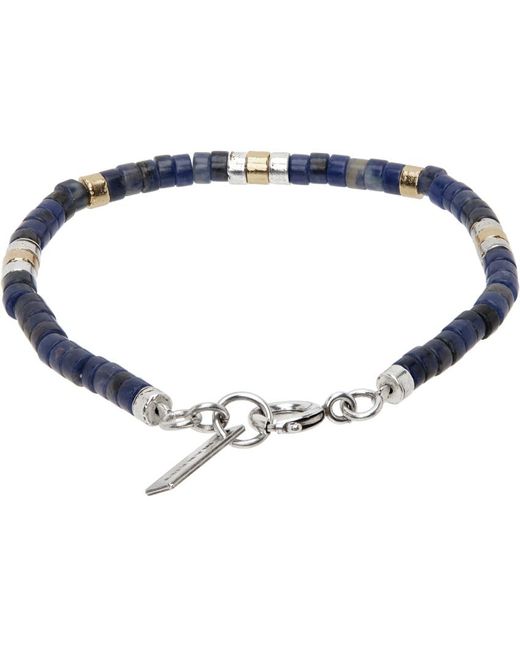 Isabel Marant Blue Navy Beaded Bracelet for men