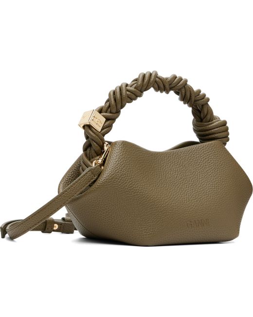 Ganni Brown Grained Mini Bou Bag