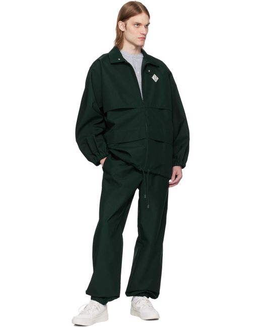 Pantalon Surdimensionné Vert En Sergé Lacoste pour homme en coloris Black