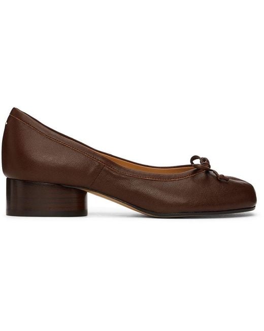 Maison Margiela Brown Tabi Ballerina Heels