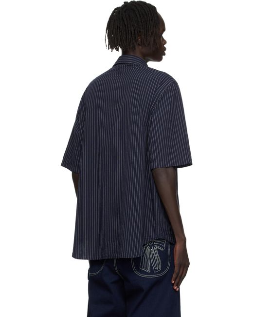 Acne Blue Stripe Button-Up Shirt for men