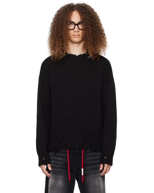 Marni Black Twisted Sweater for men