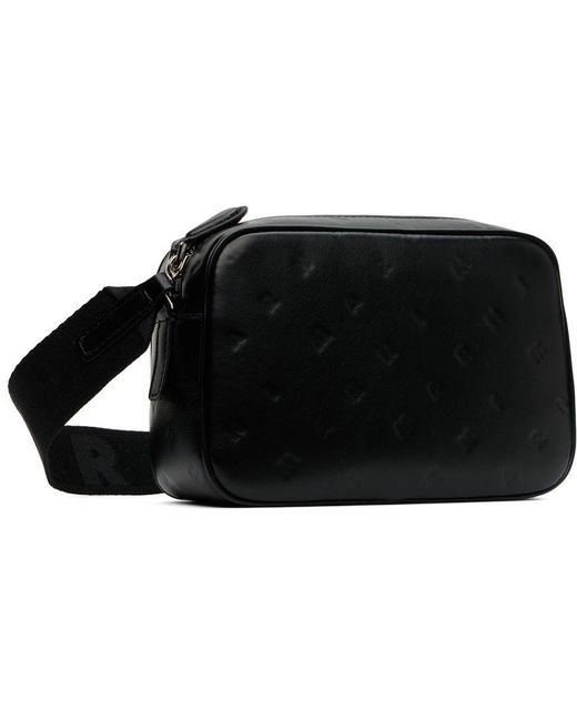 Marni Crossbody Embossed Logo Leather Bag in Black for Men