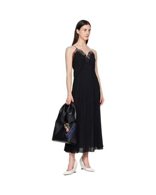 Maison Margiela Black Silk Scarf