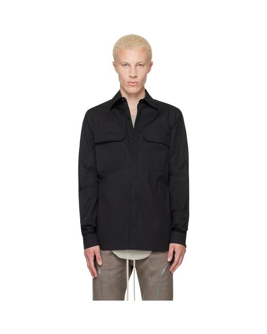Rick Owens Black Tower Work Shirt for men