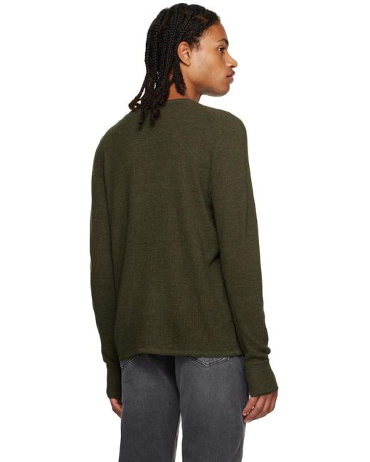 Rag & Bone Black Green Martin Sweater for men