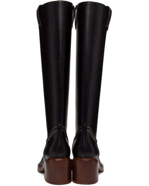 Chloé Black Knee Leather Boots