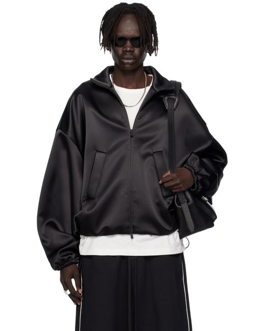 Fear Of God Bonded Satin Zip-Up Bomber Jacket in Black for Men