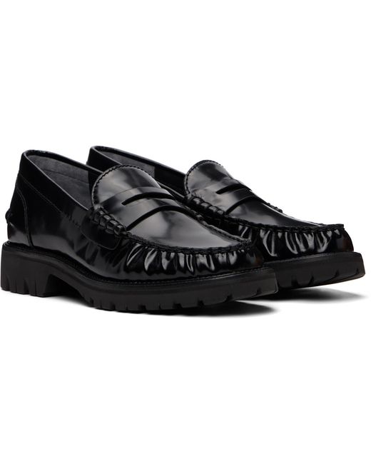Rag & Bone Black Corey Leather Loafers