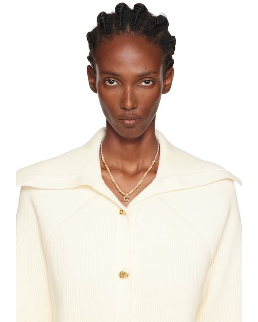 Bottega Veneta Metallic Knot Necklace