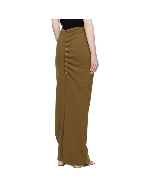 Paris Georgia Green Khaki Magda Maxi Skirt