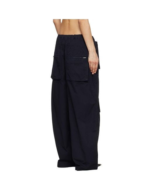 Alexander Wang Black Articulated Mid-Rise Cargo Pants